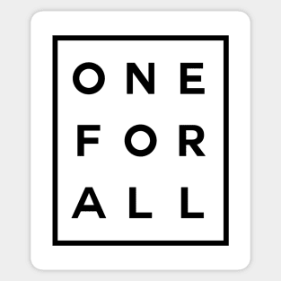 One For All Boxed (Black) Sticker